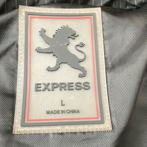 Express black, pinstripe vest. Size Large